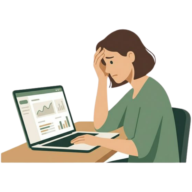 悩む人のイラスト